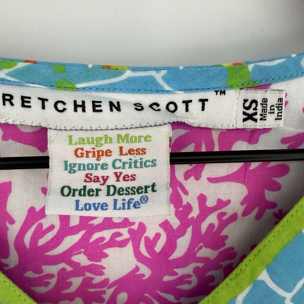 Gretchen Scott Sea Sway Split Beck Tunic Women’s Size XS - Picture 3 of 6